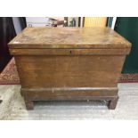 ANTIQUE PINE CABINET MAKERS' TOOL CHEST WITH FITTED MAHOGANY DRAWERS AND A FABULOUS GEOMETRIC