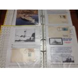 USA: TWO ALBUMS WITH 1950-76 COLLECTION OF NAVAL COVERS,