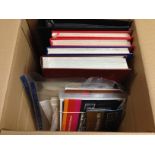 BOX WITH GB ON STOCKCARDS, COMMONWEALTH, VARIOUS LOOSE IN ENVELOPES ETC.