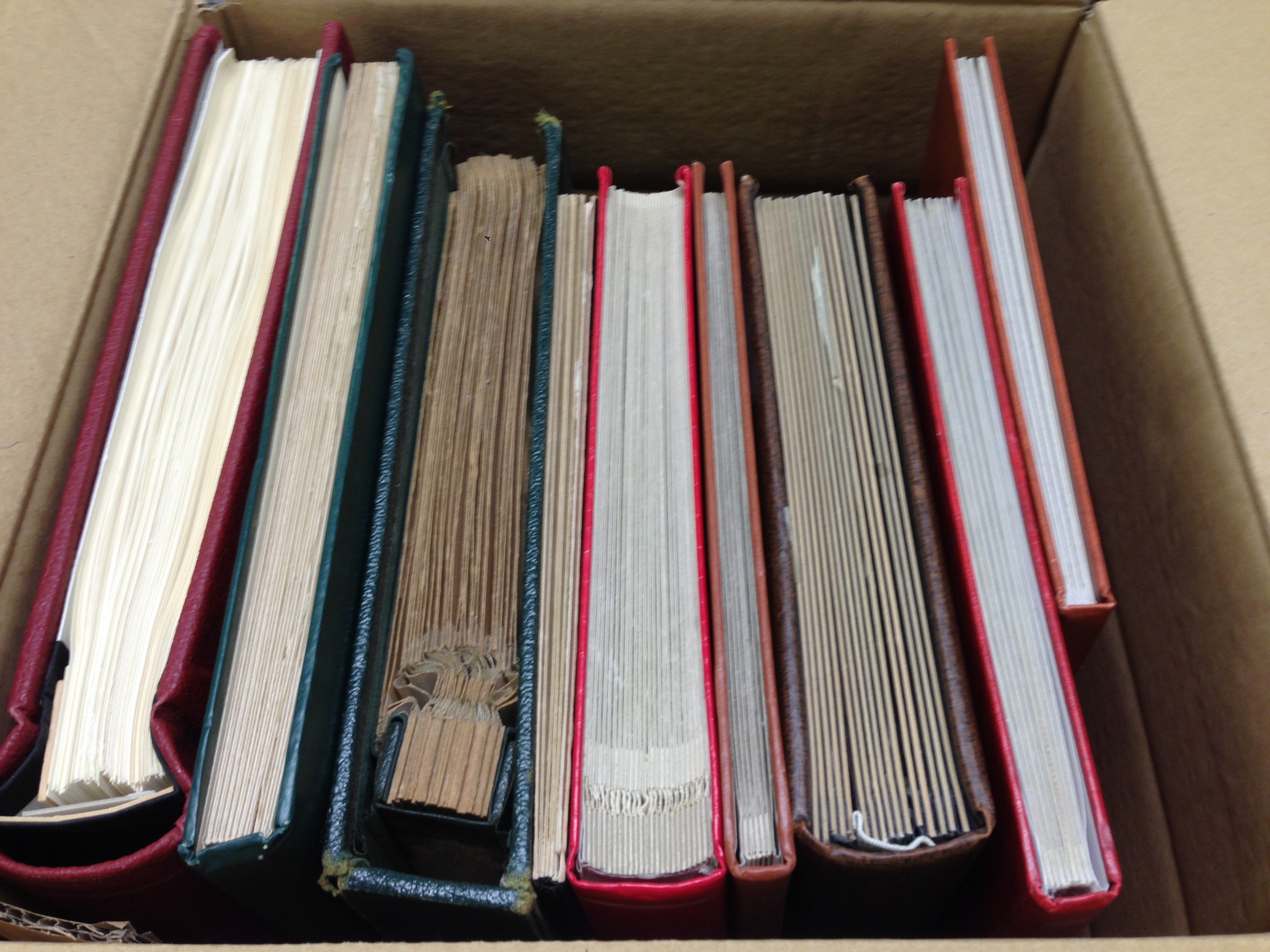 BOX OF VARIOUS IN EIGHT STOCKBOOKS,