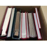 BOX OF VARIOUS IN EIGHT STOCKBOOKS,