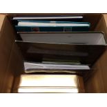 BOX OF VARIOUS IN FIVE BINDERS AND LOOSE,