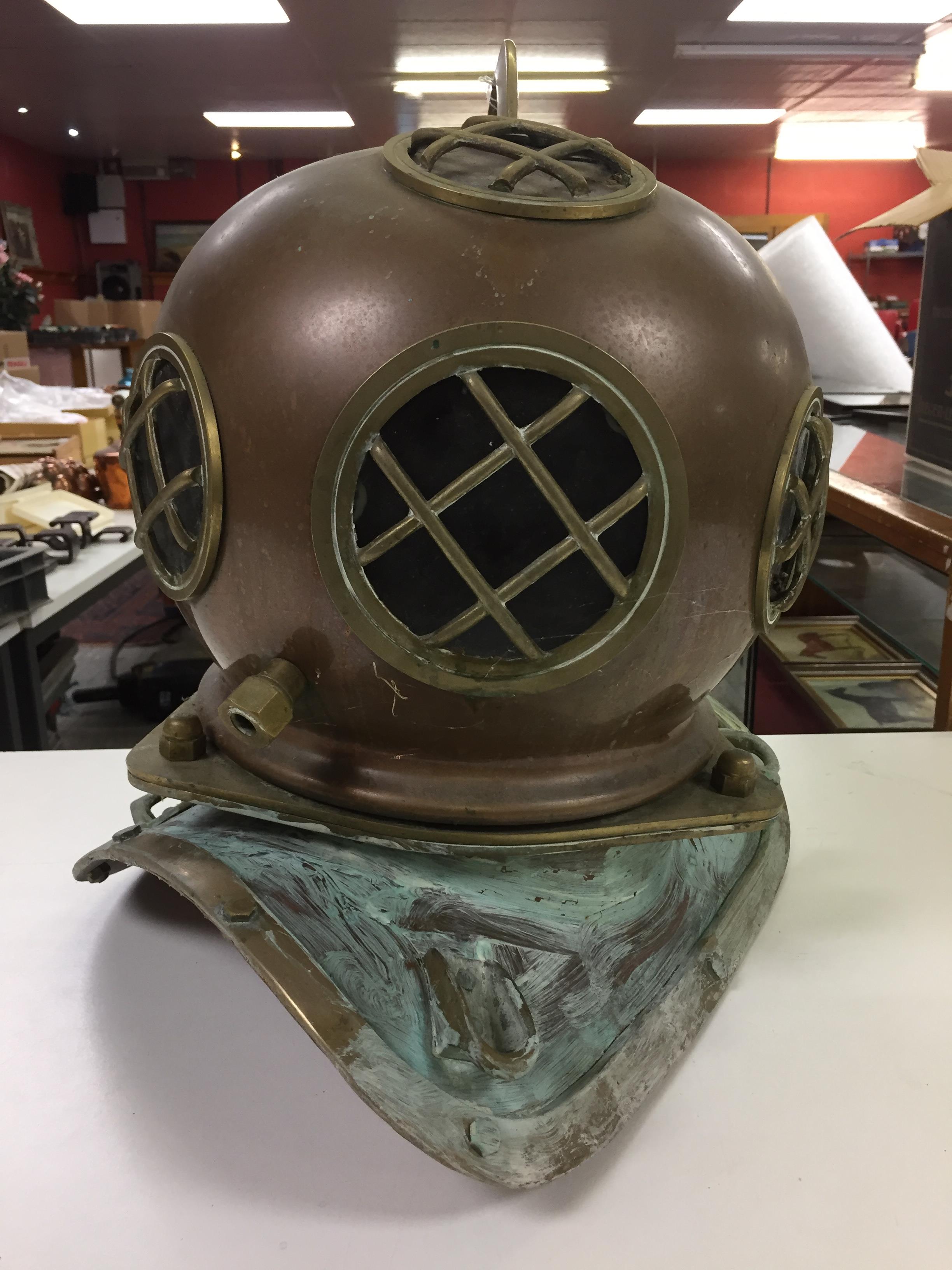 COPPER AND BRASS DIVERS HELMET