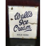 TWO ENAMELLED WALLS ICE CREAM SIGNS,