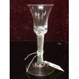 GEORGIAN TWISTED STEM WINE GLASS (DAMAGED FOOT)