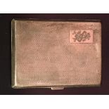 A SILVER CIGARETTE BOX, A SILVER CIGARETTE CASE,