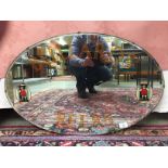 OVAL BULLARDS BEER ADVERTISING MIRROR,