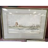 WATERCOLOUR, ST BENNETS ABBEY, BEARING SIGNATURE, JASON PARTNER,