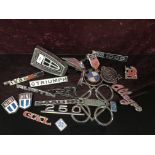 QUANTITY OF VARIOUS CAR BADGES TO INCLUDE BMW ,