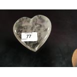 ROCK CRYSTAL POLISHED HEART