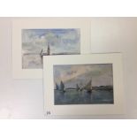 A PAIR OF SAILING WATERCOLOURS, BEARING SIGNATURE COX,