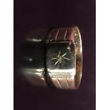 9CT GOLD DIAMOND SET SIGNET RING