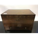 ANTIQUE MAHOGANY SINGLE DRAWER BOX WITH INLAID DETAIL
