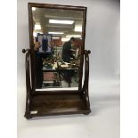 19TH CENTURY MAHOGANY SWING MIRROR