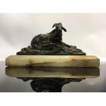 BRONZE STUDY OF A BILLY GOAT, 8CM UNSIGNED,