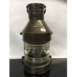 SHIP'S MASTHEAD LANTERN 56CM APPROX COMPLETE WITH BURNER