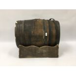 LARGE OAK BARREL - STAMPED 30-48-16