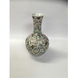 CHINESE 19TH CENTURY BOTTLE VASE BEARING SIGNATURE TO BASE,