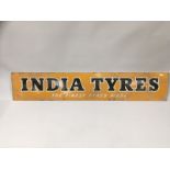 ENAMEL SIGN - 'INDIA TYRES,