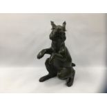 A LARGE BRONZE HARE 63CM