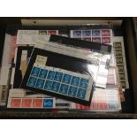 GB: FIVE BOXES OF QE2 MACHINS, PRE AND POST DECIMAL, MUCH MNH, BOOKLET PANES, BLOCKS ETC.