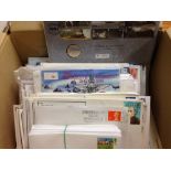 SMALL BOX VARIOUS WITH AVIATION THEMATICS, COVERS AND CARDS, SOME SIGNED,