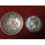 GB COINS: GEORGE 4TH CROWN 1822,