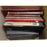BOX WITH SETS AND PART SETS IN TEN OLD STYLE ALBUMS