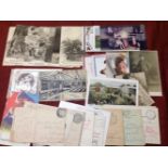 MIXED POSTCARDS OF WW1 INTEREST, BAIRNSFATHER, SENTIMENT, FPO POSTMARKS ETC.