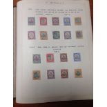 ST KITTS NEVIS: 1903-51 MINT COLLECTION ON LEAVES, 1903 TO 5/-, 1905-18 SET, 1920-2 SET TO £1,