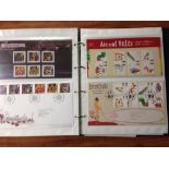 GB: BOX WITH 1987-2006 FDC AND PRESENTATION PACKS IN NINE ALBUMS