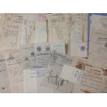 A QUANTITY OF VICTORIAN AND LATER INVOICES,