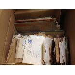 BOX WITH THE BALANCE OF A COLLECTION, MUCH IN ENVELOPES OR LOOSE, GB, AUSTRALIA ETC.