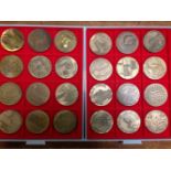 THREE LINDNER COIN TRAYS WITH A COLLECTION OF ISRAEL STATE MEDALS,