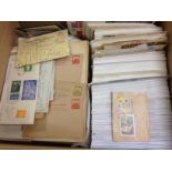 ISRAEL: BOX WITH COVERS, FDC, LOOSE STAMPS, c1948-50 FORERUNNERS ETC.