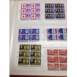 GB: STOCKBOOK WITH QE2 MINT COMMEM CYLINDER BLOCKS