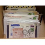 BOX OF FLOWN COVERS, FIRST FLIGHTS ETC. BOAC, QANTAS, BEA ETC.