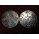 GB COINS: VICTORIAN DOUBLE FLORINS 1887,