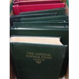 BOX OF SECOND HAND ALBUMS WITH A HARDLY USED SG IMPERIAL ALBUM FOR EMPIRE, FIRST EDITION,