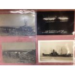NORFOLK: GREAT YARMOUTH: A COLLECTION OF SHIPWRECK POSTCARDS IN AN ALBUM (22)