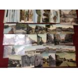 A COLLECTION OF IRISH POSTCARDS, STREET SCENES OF TRALEE, MARYBOROUGH, GALWAY, LONGFORD,