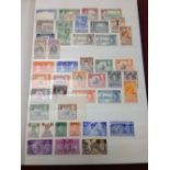 STOCKBOOK WITH KG6 CLEAN MINT SELECTION A-Z, ANTIGUA TO 10/-, A FEW 1948 WEDDING HIGH VALUES, BURMA,