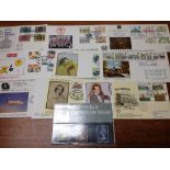 GB: BOX WITH 1967-82 FDC, PRESENTATION AND YEAR PACKS, CHANNEL ISLANDS ETC.