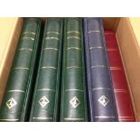 FOUR LIGHTHOUSE BINDERS WITH HINGELESS PAGES FOR DECIMAL GB,