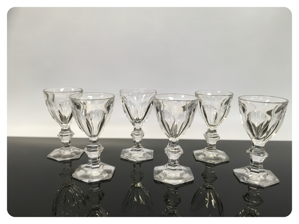 A SET OF SIX BACCARAT SHERRY GLASSES