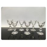 A SET OF SIX BACCARAT SHERRY GLASSES