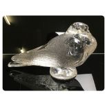 LALIQUE PIGEON BRUGES CRYSTAL GLASS SCULPTURE SIGNED LALIQUE FRANCE A/F 5.