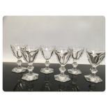 A SET OF SIX BACCARAT WINE GLASSES