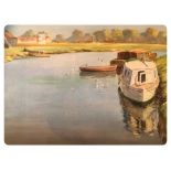 WATERCOLOUR "ON THE BURE AT COLTISHALL" BEARING SIGNATURE C.A.