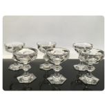 A SET OF SIX BACCARAT DESSERT GLASSES